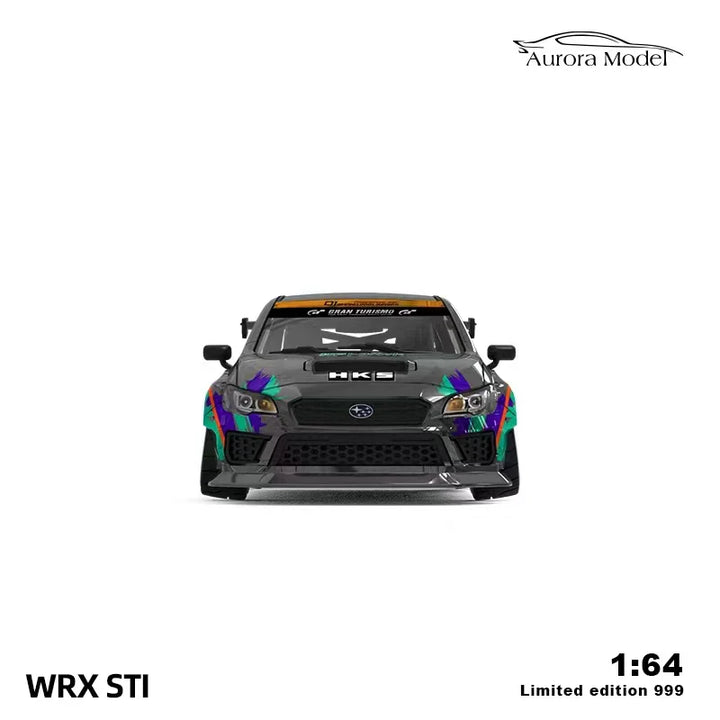 Subaru WRX STI HKS 1:64 Scale Diecast Model by Aurora Model Front View