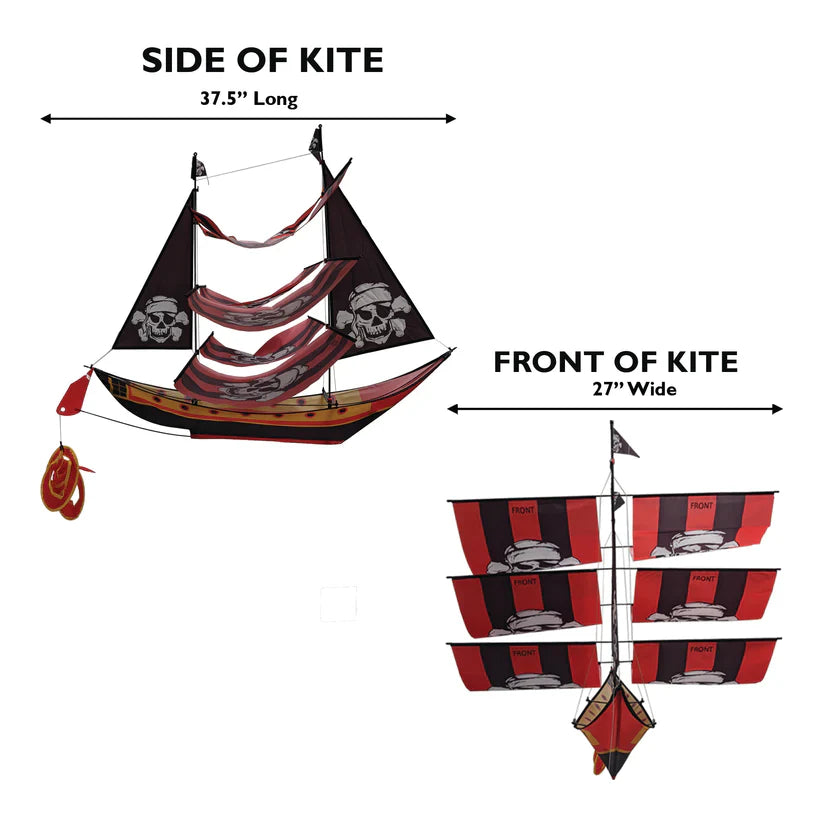 Kite - 38 Inch tall SuperSize 3D PirateShip Nylon Kite 2