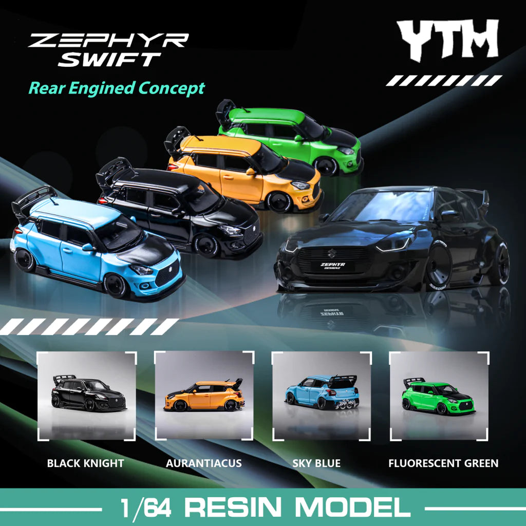 Suzuki Swift 3rd Gen Zephyr Modified Version Rear Engine Concept 1:64 Scale Resin Model by YTM