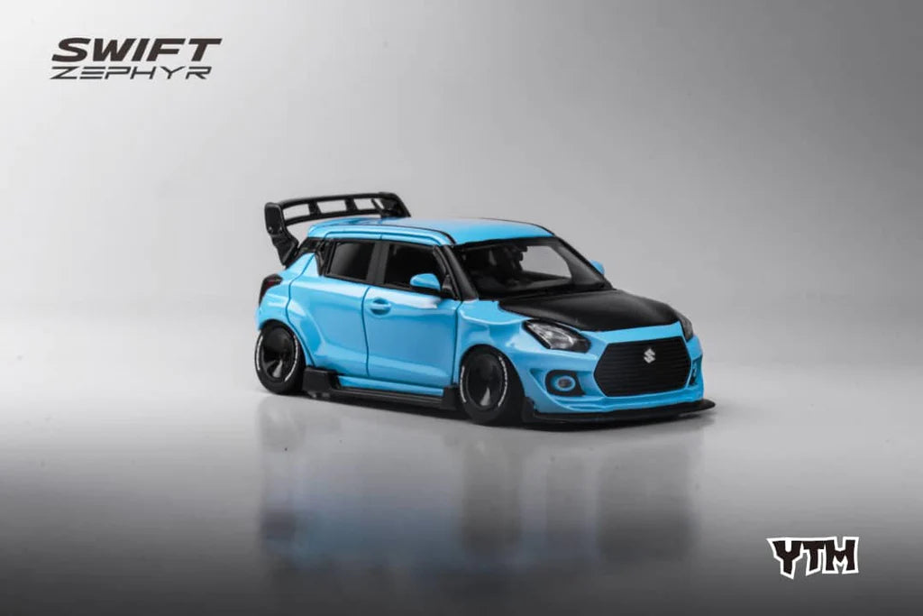 Suzuki Swift 3rd Gen Zephyr Modified Version Rear Engine Concept 1:64 Scale Resin Model by YTM in Blue