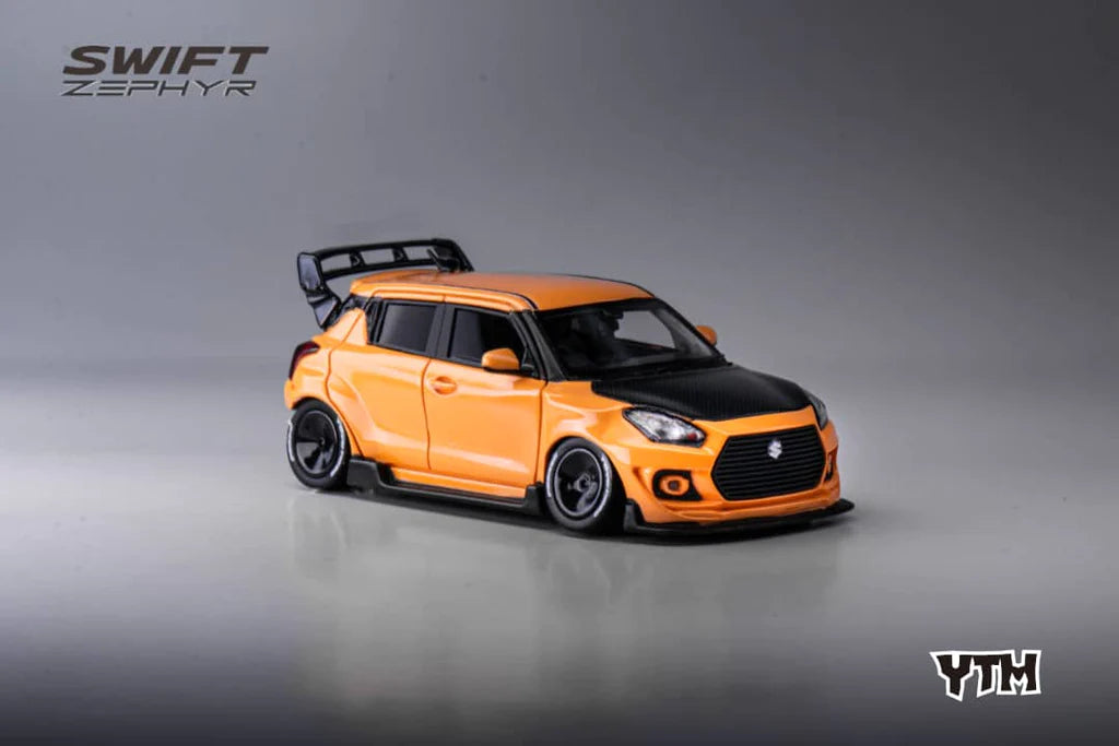 Suzuki Swift 3rd Gen Zephyr Modified Version Rear Engine Concept 1:64 Scale Resin Model by YTM in Orange