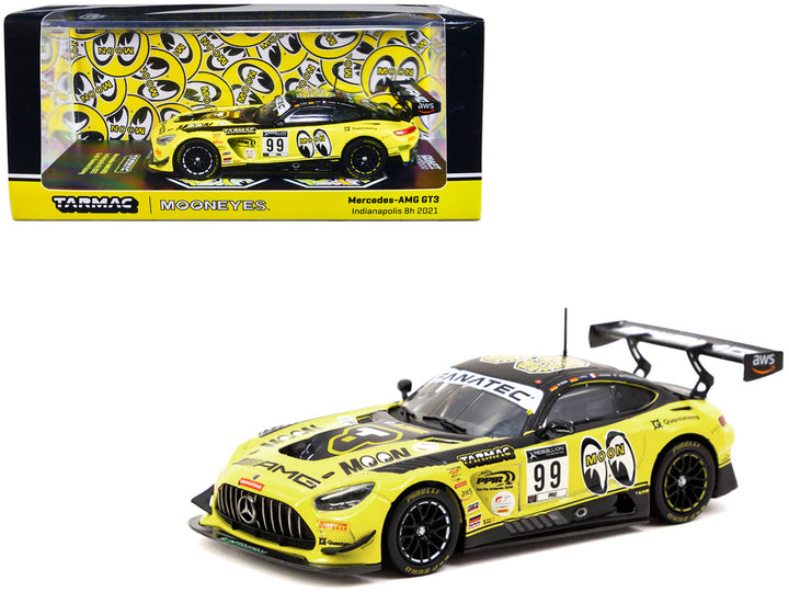 Mercedes-AMG GT3 #99 Maro Engel - Jules Gounon - Luca Stolz "Mooneyes" Indianapolis 8 Hours (2021) "Hobby43" Series 1/43 Diecast Model Car by Tarmac Works-0