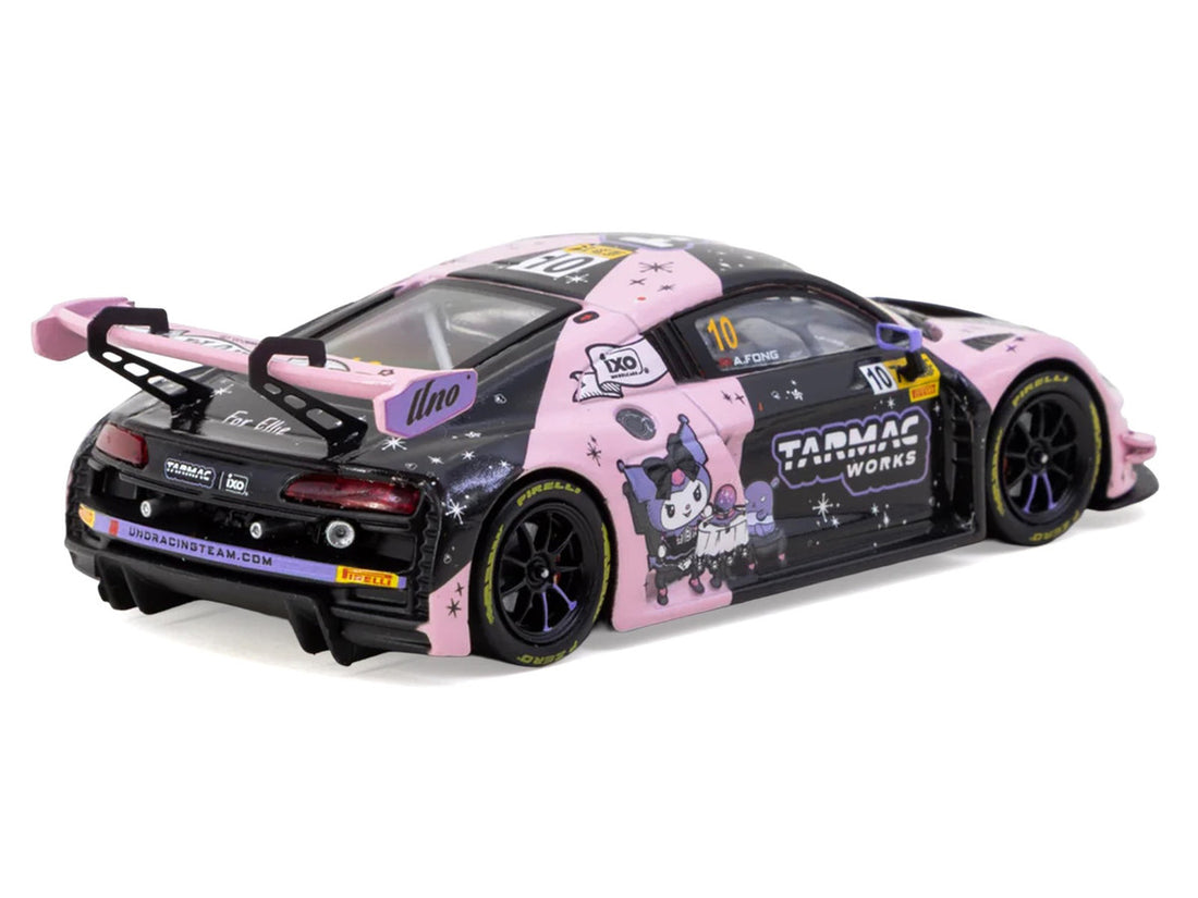 Audi R8 LMS GT3 evo II #10 Adderly Fong "Uno Racing Team - Kuromi" "Macau GT Cup - FIA GT World Cup" (2024) with A4 Poster "Hobby43" Series 1/43 Diecast Model Car by Tarmac Works