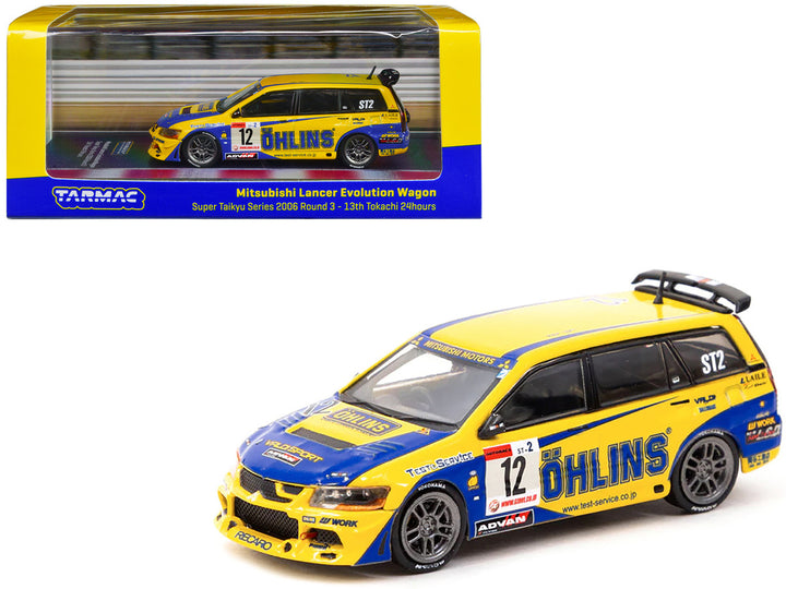 Mitsubishi Lancer Evolution Wagon RHD (Right Hand Drive) #12 "Super Taikyu Series Round 3 13th Tokachi 24 Hours" (2006) "Hobby64" Series 1/64 Diecast Model Car by Tarmac Works-0