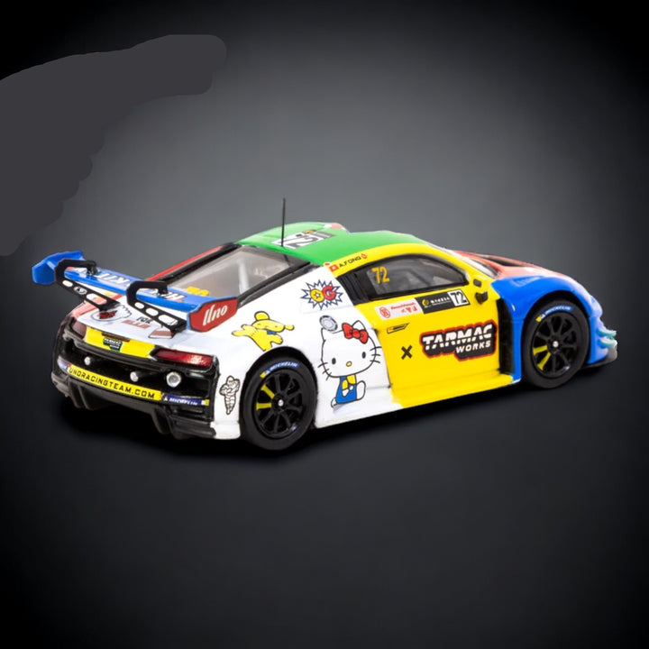 Audi R8 LMS GT3 Evo II Hello Kitty T64-043-22MGP72 1:64 Tarmac Works Angled Passenger Side View