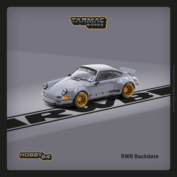 ターマックワークス 1/64 RWB Backdate Silver Tarmac Works 1:64 RWB 993 Silver Phantom Silver Pig w/Decal