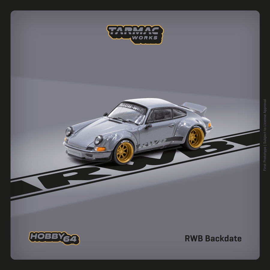 Porsche RWB Backdate Grey T64-046-GY 1:64 by Tarmac Works