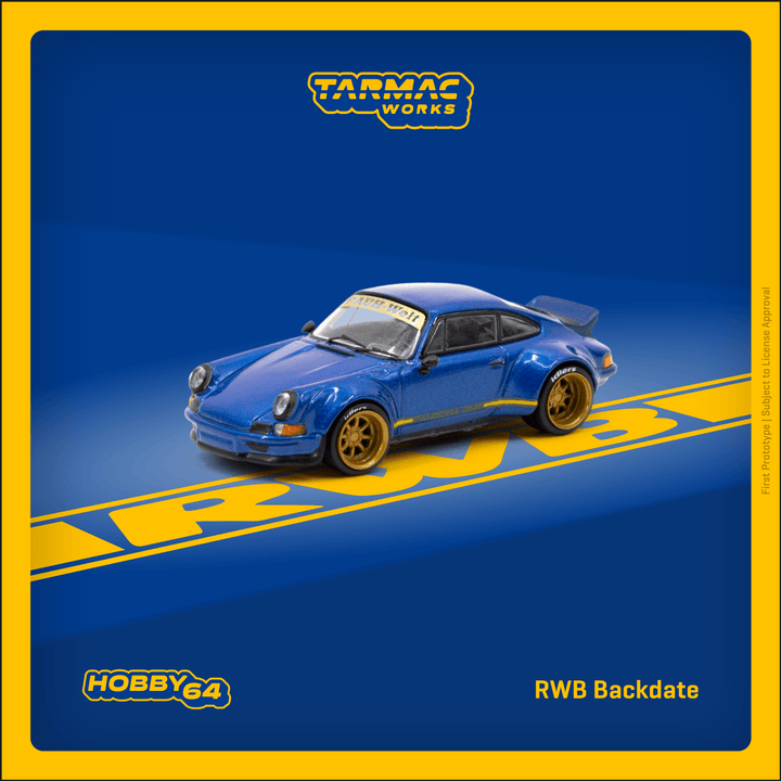 Porsche RWB Backdate Pandora One T64-046-PO 1:64 by Tarmac Works Drivers Side Angled View