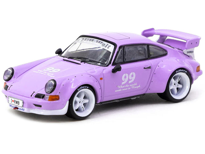 RWB Backdate #99 Violetta Purple "Idlers 12 hours" (2016) "Hobby64" Series 1/64 Diecast Model Car by Tarmac Works-1