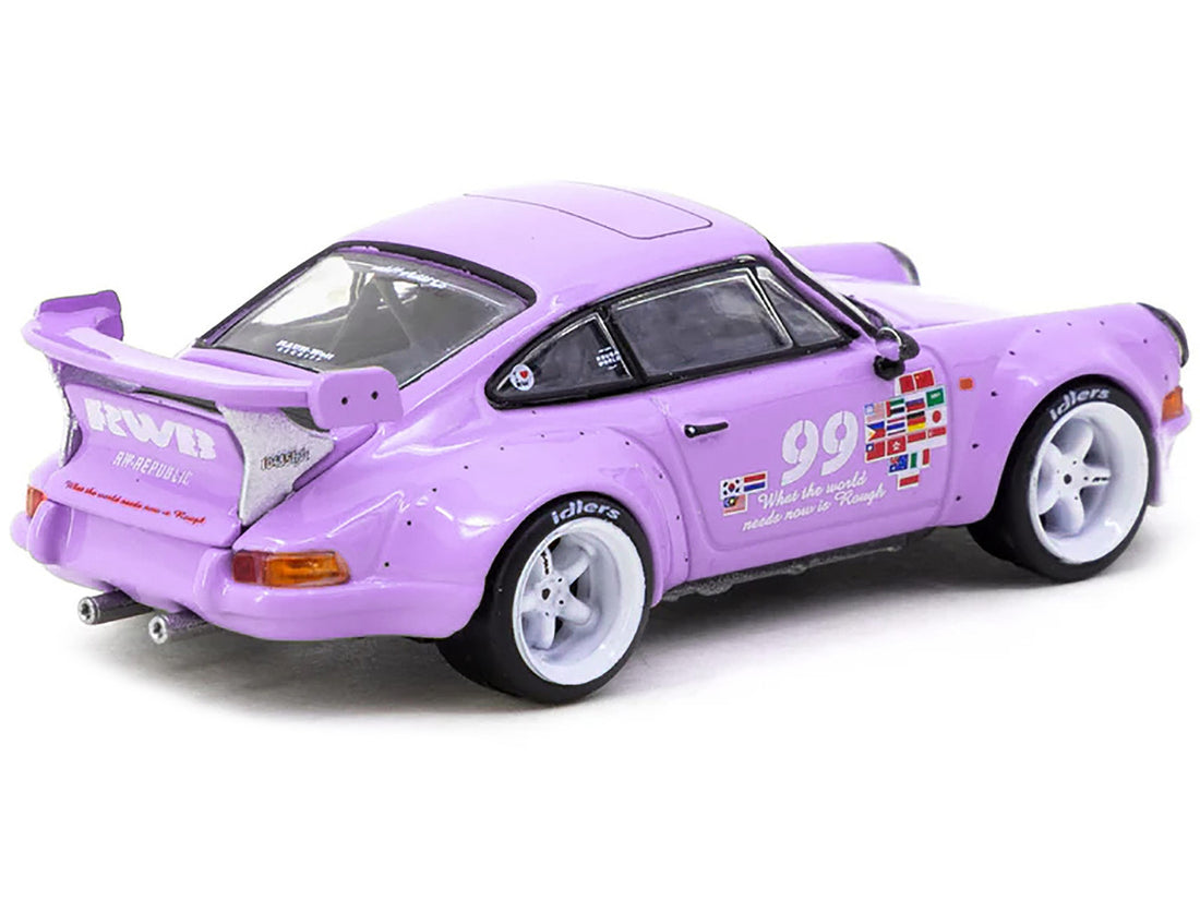 RWB Backdate #99 Violetta Purple "Idlers 12 hours" (2016) "Hobby64" Series 1/64 Diecast Model Car by Tarmac Works-2