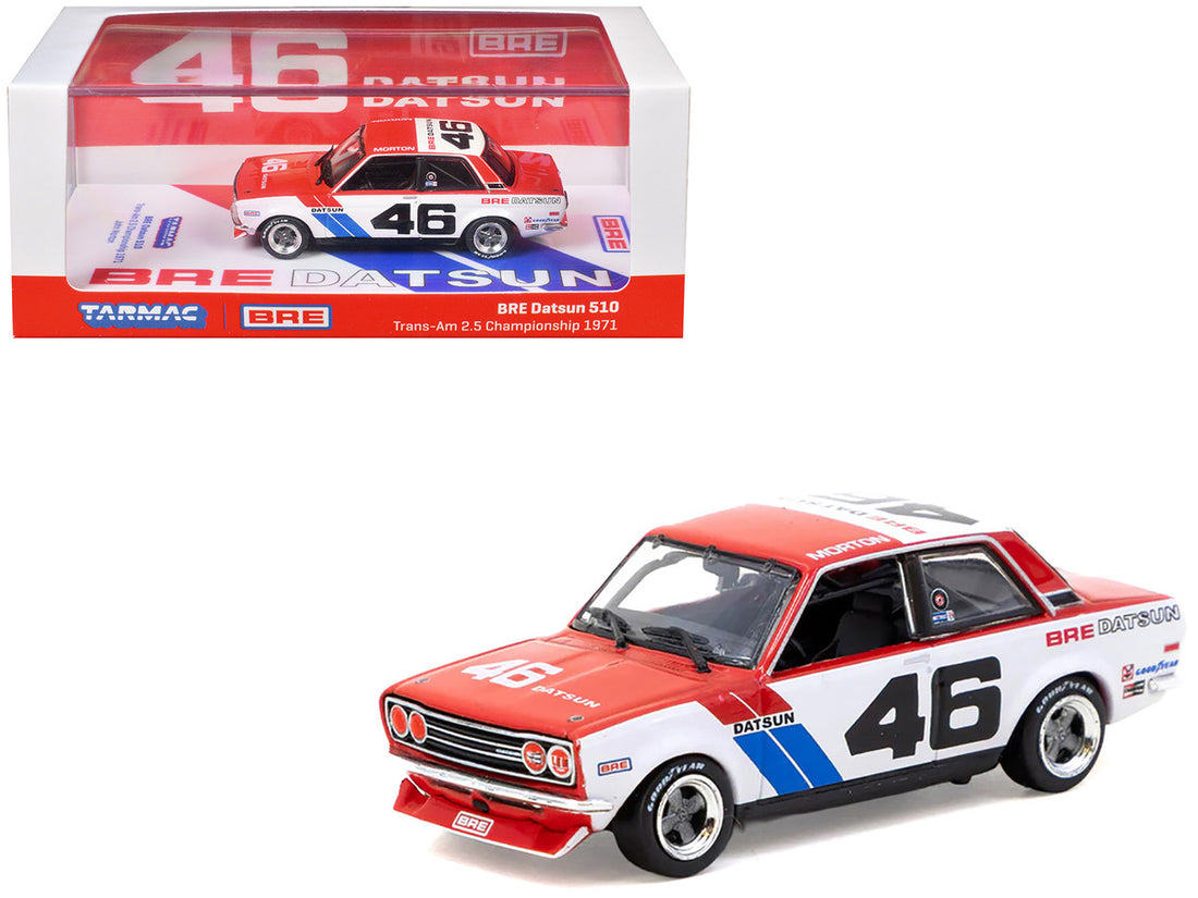 Datsun 510 #46 John Morton "Brock Racing Enterprises" Winner "Trans-Am 2.5 Championship" (1971) "Hobby64" Series 1/64 Diecast Model Car by Tarmac Works 3