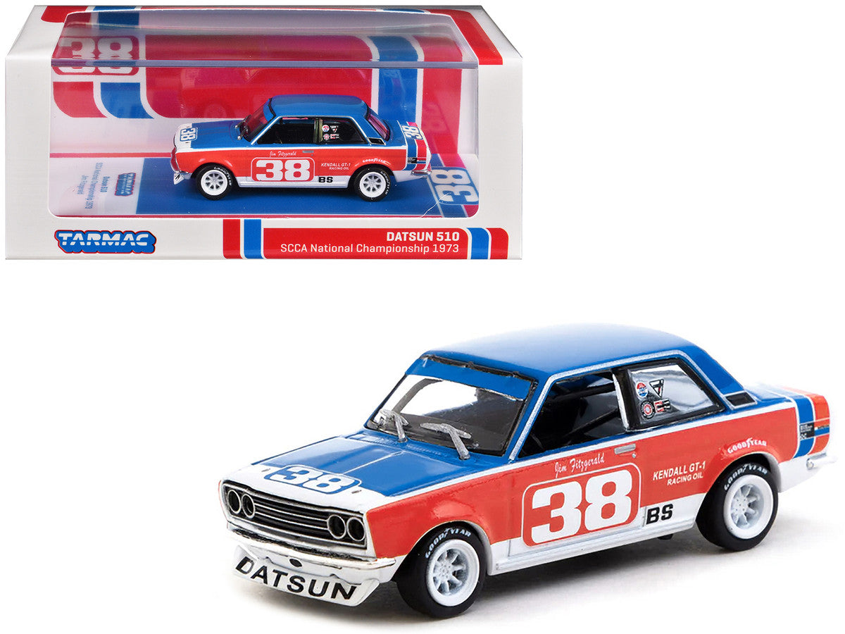 Datsun 510 #38 Jim Fitzgerald "SCCA National Championship" (1973) "Hobby64" Series 1/64 Diecast Model Car by Tarmac Works-2