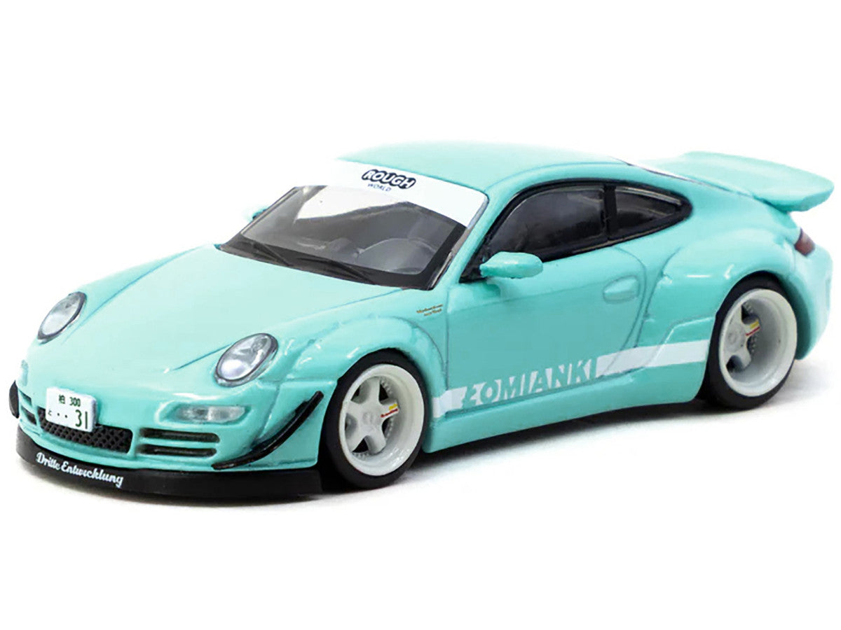 RWB 997 "Lomianki" Light Blue with White Stripes "Hobby64" Series 1/64 Diecast Model Car by Tarmac Works 2