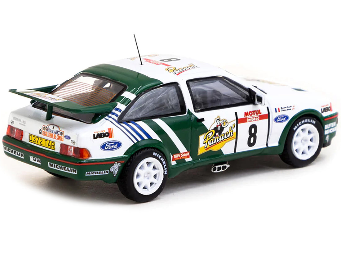 Ford Sierra RS Cosworth #8 Didier Auriol - Bernard Occelli Winner "Tour de Corse - Rallye de France" (1988) "Hobby64" Series 1/64 Diecast Model Car by Tarmac Works-1