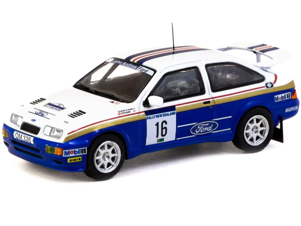 Ford Sierra RS Cosworth #16 Saeed Al-Hajri - Steve Bond "Rally of New Zealand" (1989) "Hobby64" Series 1/64 Diecast Model Car by Tarmac Works-1