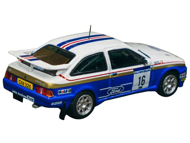 Ford Sierra RS Cosworth #16 Saeed Al-Hajri - Steve Bond "Rally of New Zealand" (1989) "Hobby64" Series 1/64 Diecast Model Car by Tarmac Works-0