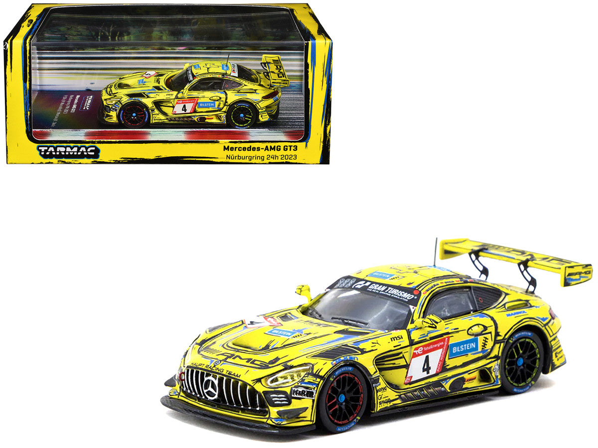Mercedes-AMG GT3 #4 Philip Ellis - Raffaele Marciello - Luca Stolz - Edoardo Mortara 3rd Place "24 Hours of Nurburgring" (2023) "Hobby64" Series 1/64 Diecast Model by Tarmac Works 2