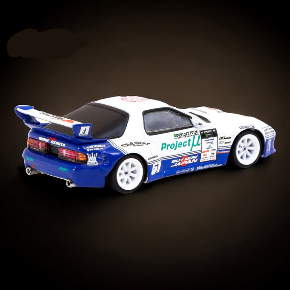 Mazda RX-7 (FC3S) PANDEM in Drift Livery 1:64 by Tarmac Works Angled Rear View