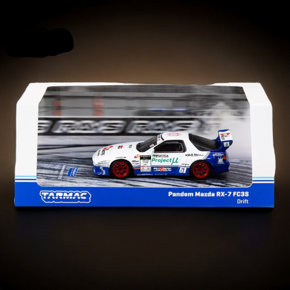 Mazda RX-7 (FC3S) PANDEM in Drift Livery 1:64 by Tarmac Works Package View