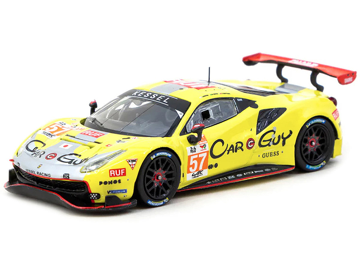 Ferrari 488 GTE #57 Scott Huffaker - Takeshi Kimura - Daniel Serra "Kessel Racing" "24 Hours of Le Mans" (2023) "Hobby64" Series 1/64 Diecast Model Car by Tarmac Works-0