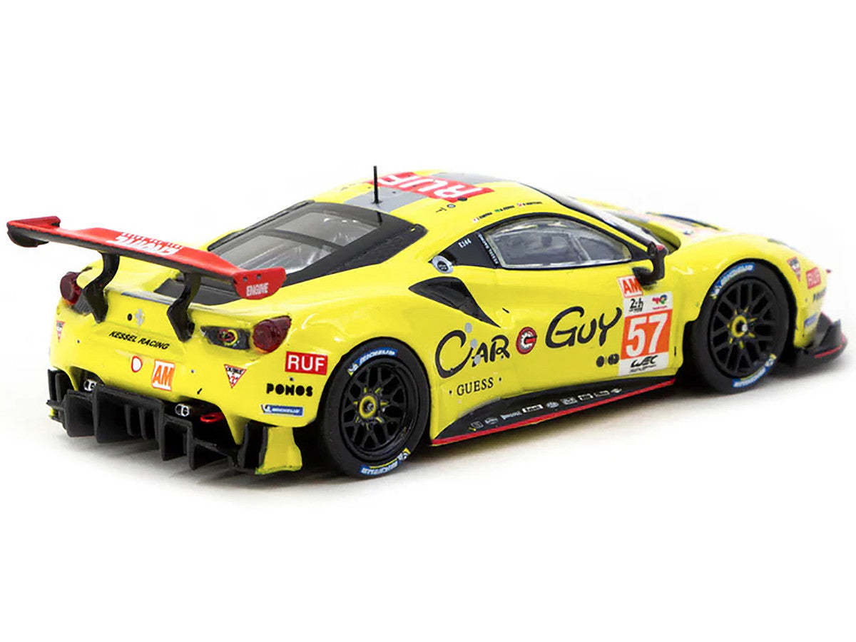 Ferrari 488 GTE #57 Scott Huffaker - Takeshi Kimura - Daniel Serra "Kessel Racing" "24 Hours of Le Mans" (2023) "Hobby64" Series 1/64 Diecast Model Car by Tarmac Works-1