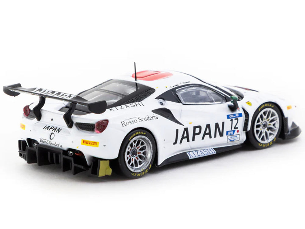 Ferrari 488 GT3 #12 Tamotsu Kondo - Ken Seto "Team Japan" "FIA GT Nations Cup" (2018) "Hobby64" Series 1/64 Diecast Model Car by Tarmac Works-2
