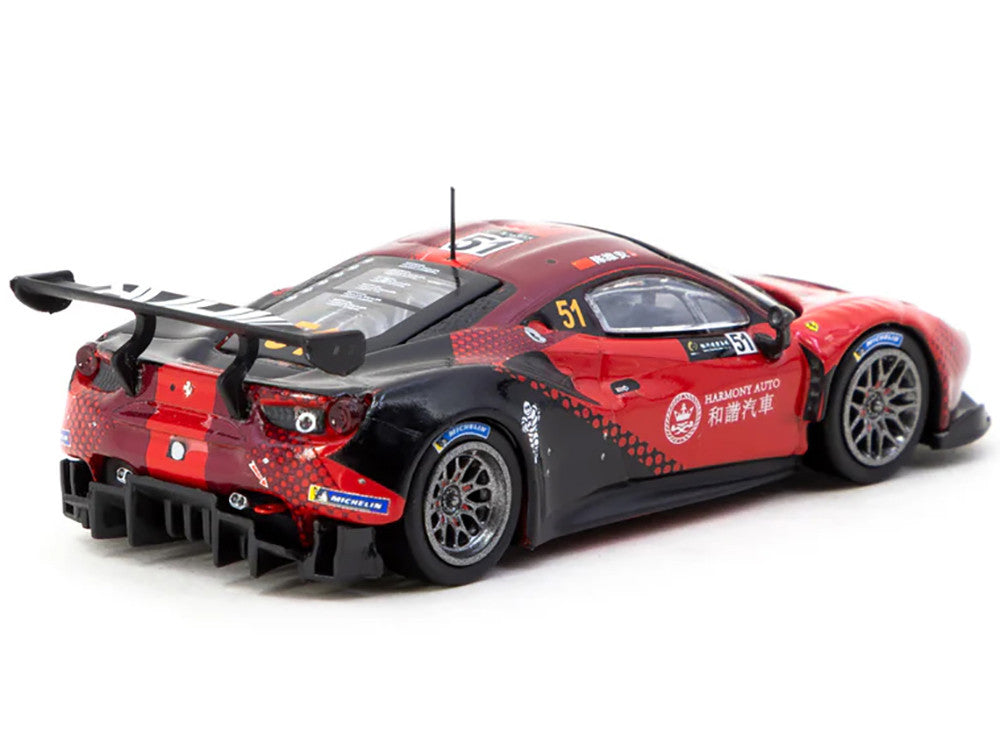 Ferrari 488 GT3 #51 Chen Weian "Harmony Racing" "Macau GT Cup" (2022) "Hobby64" Series 1/64 Diecast Model Car by Tarmac Works 2