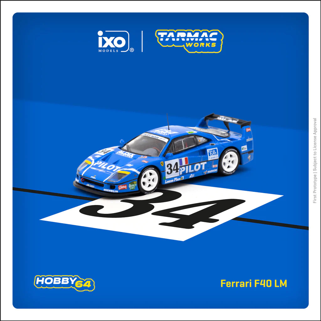 Ferrari F40 LM 24h of Le Mans 1995 M Ferte #34 1:64 Diecast Scale Ferrari F40 LM 24h of Le Mans 1995 M Ferte #34 1:64 Diecast Scale