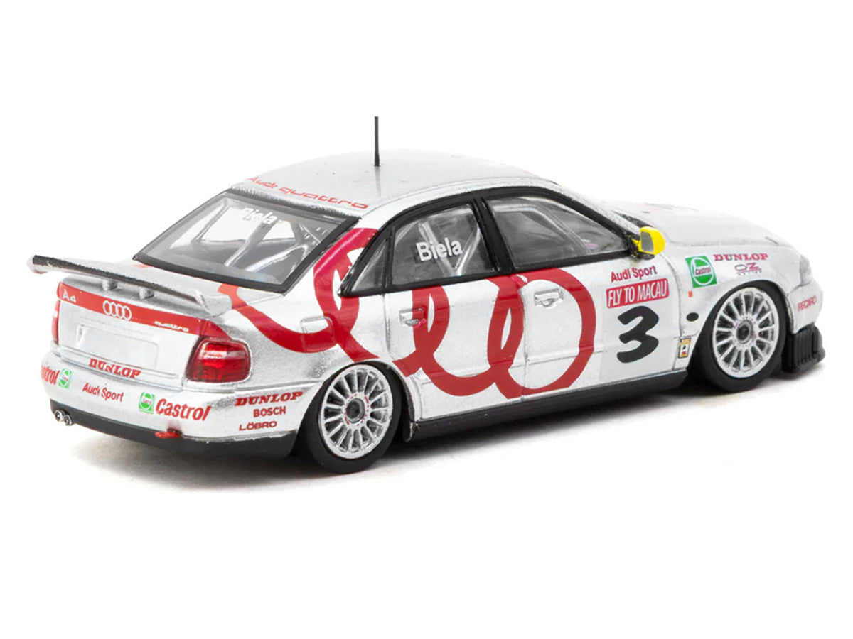 Audi A4 Quattro #3 Frank Biela Winner "Macau Guia Race" (1996) "Hobby64" Series 1/64 Diecast Model Car by Tarmac Works 4