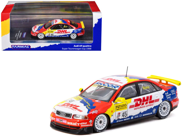 Audi A4 Quattro #45 Frank Biela 1998 Super Tourenwagen Cup 1/64 diecast car by Tarmac Works.
