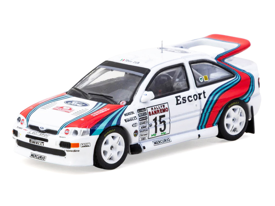 Ford Escort RS Cosworth WRC #15 Malcolm Wilson - Bryan Thomas "Rallye Sanremo" (1994) "Hobby64" Series 1/64 Diecast Model Car by Tarmac Works-1