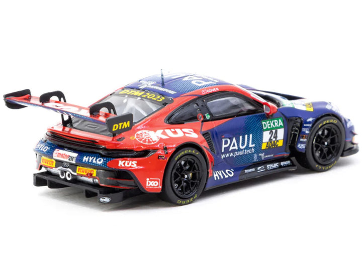 Porsche 911 GT3 R #24 Ayhancan Guven "KUS Team Bernhard" "Deutsche Tourenwagen Masters" (2023) "Hobby64" Series 1/64 Diecast Model by Tarmac Works