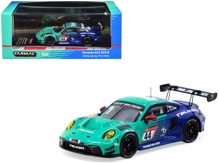Porsche 911 GT3 R #44 Joel Eriksson - Tim Heinemann - Nico Menzel - Martin Ragginger "Falken Motorsports" "24 Hours of Nurburgring" (2023) "Hobby64" Series 1/64 Diecast Model by Tarmac Works 2