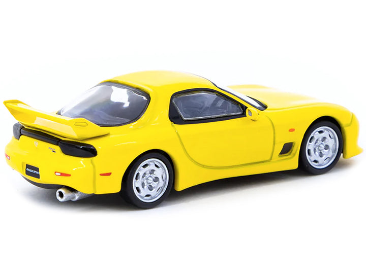 Mazda RX-7 (FD3S) Mazdaspeed A-Spec RHD (Right Hand Drive) Competition Yellow Mica "Global64" Series 1/64 Diecast Model Car by Tarmac Works-1