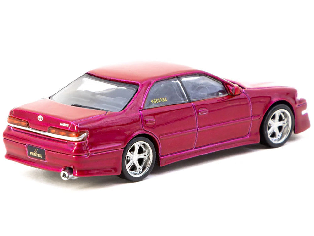 Toyota Vertex Mark II JZX100 RHD (Right Hand Drive) Hot Pink Metallic "Global64" Series 1/64 Diecast Model by Tarmac Works-0