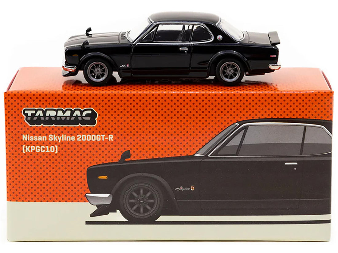 Nissan Skyline 2000GT-R (KPGC10) RHD (Right Hand Drive) Black "Global64" Series 1/64 Diecast Model by Tarmac Works-2