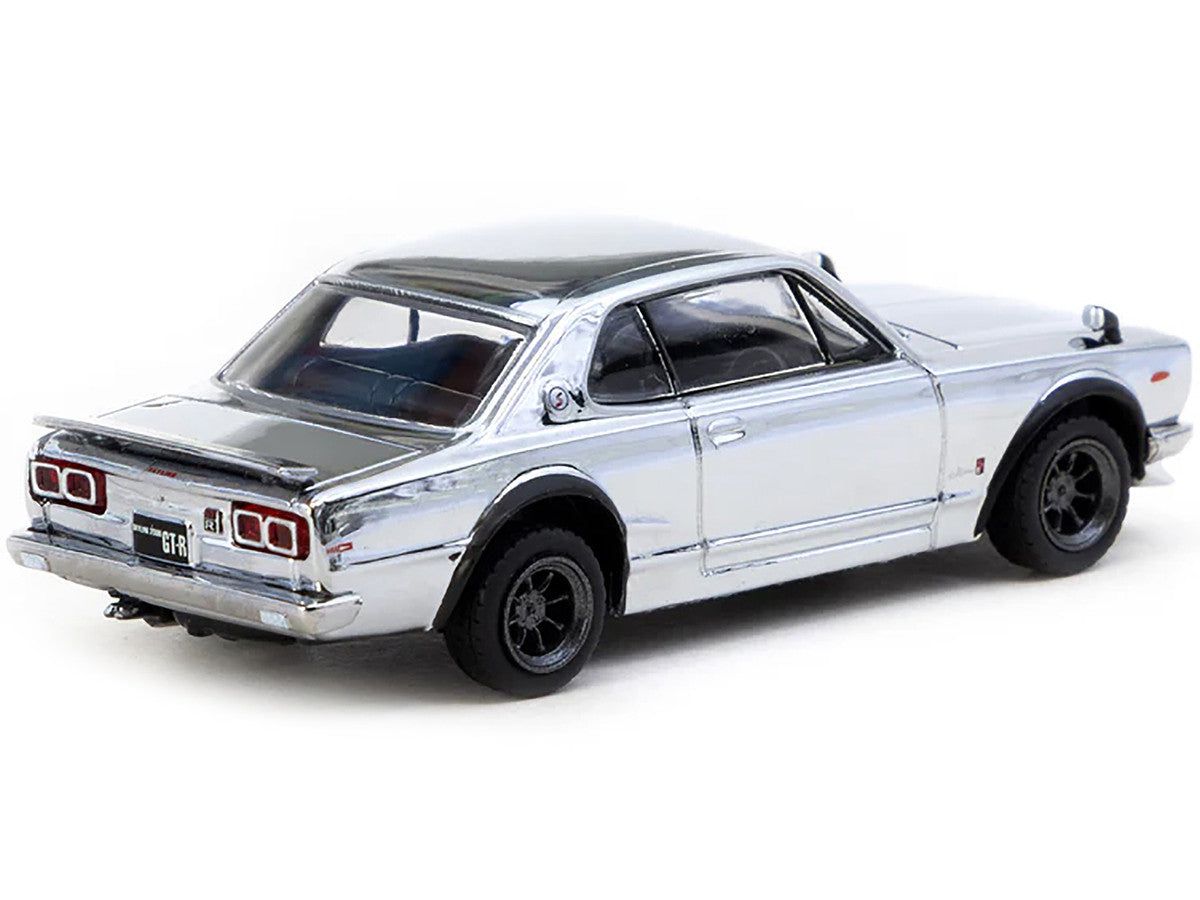Nissan Skyline HT 2000GT-R RHD (Right Hand Drive) Silver Chrome "Japan Special Edition" "Global64" Series 1/64 Diecast Model Car by Tarmac Works-2