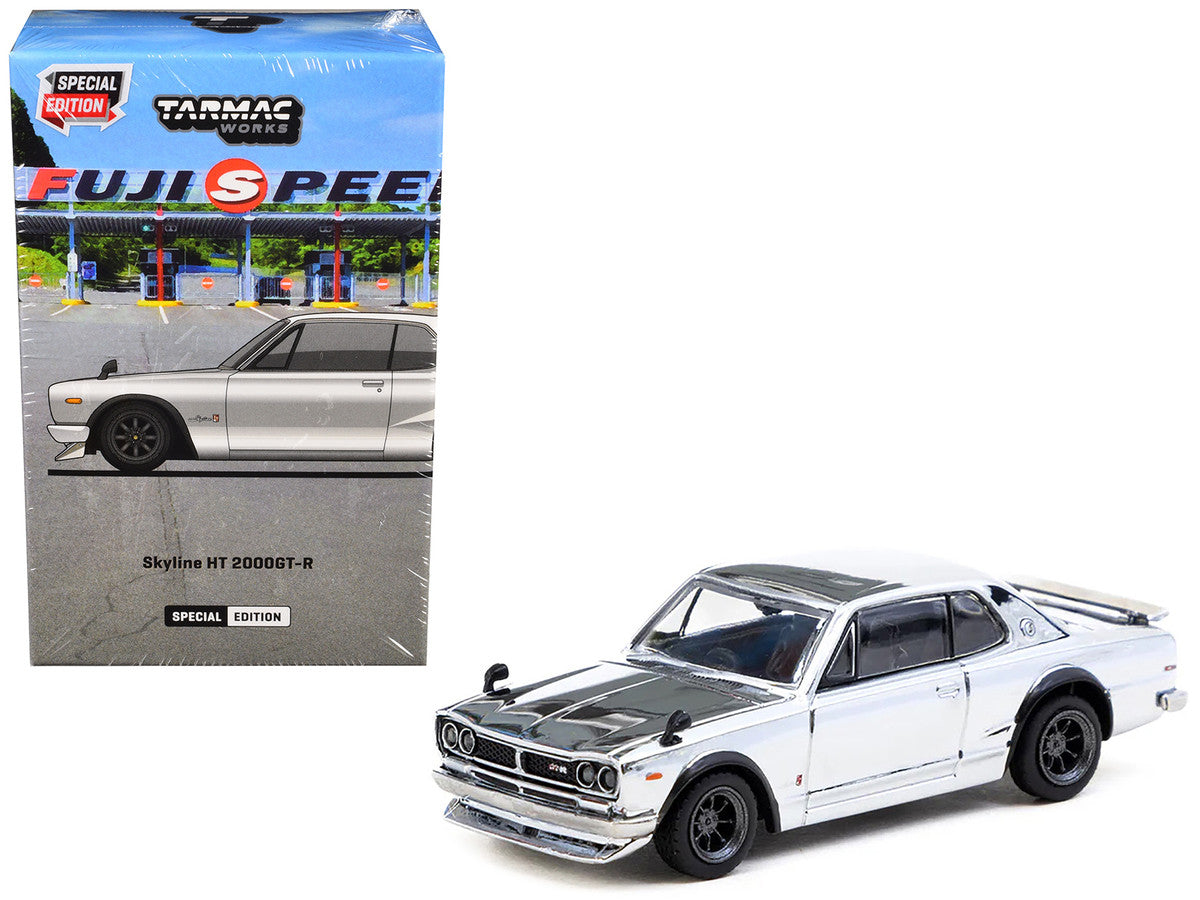Nissan Skyline HT 2000GT-R RHD (Right Hand Drive) Silver Chrome "Japan Special Edition" "Global64" Series 1/64 Diecast Model Car by Tarmac Works-3