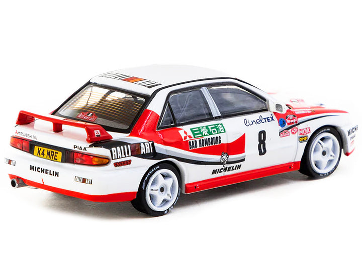 Mitsubishi Lancer Evolution RHD (Right Hand Drive) #8 Kenneth Eriksson - Staffan Parmander "Rallye Monte-Carlo" (1993) "Global64" Series 1/64 Diecast Model by Tarmac Works-0