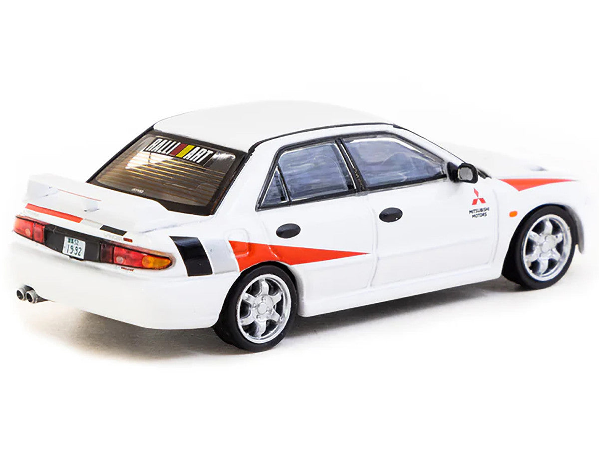 Mitsubishi Lancer RS Evolution RHD (Right Hand Drive) White with Red Accents "Global64" Series 1/64 Diecast Model by Tarmac Works-0