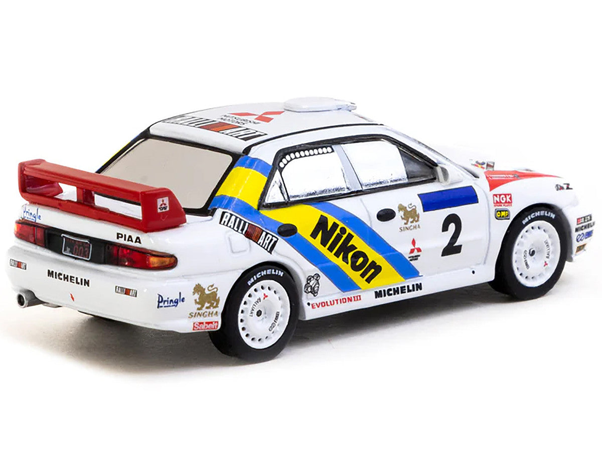 Mitsubishi Lancer Evolution III #2 Kenneth Eriksson - Staffan Parmander Winner "Hong Kong-Beijing Rally" (1995) "Global64" Series 1/64 Diecast Model by Tarmac Works-0