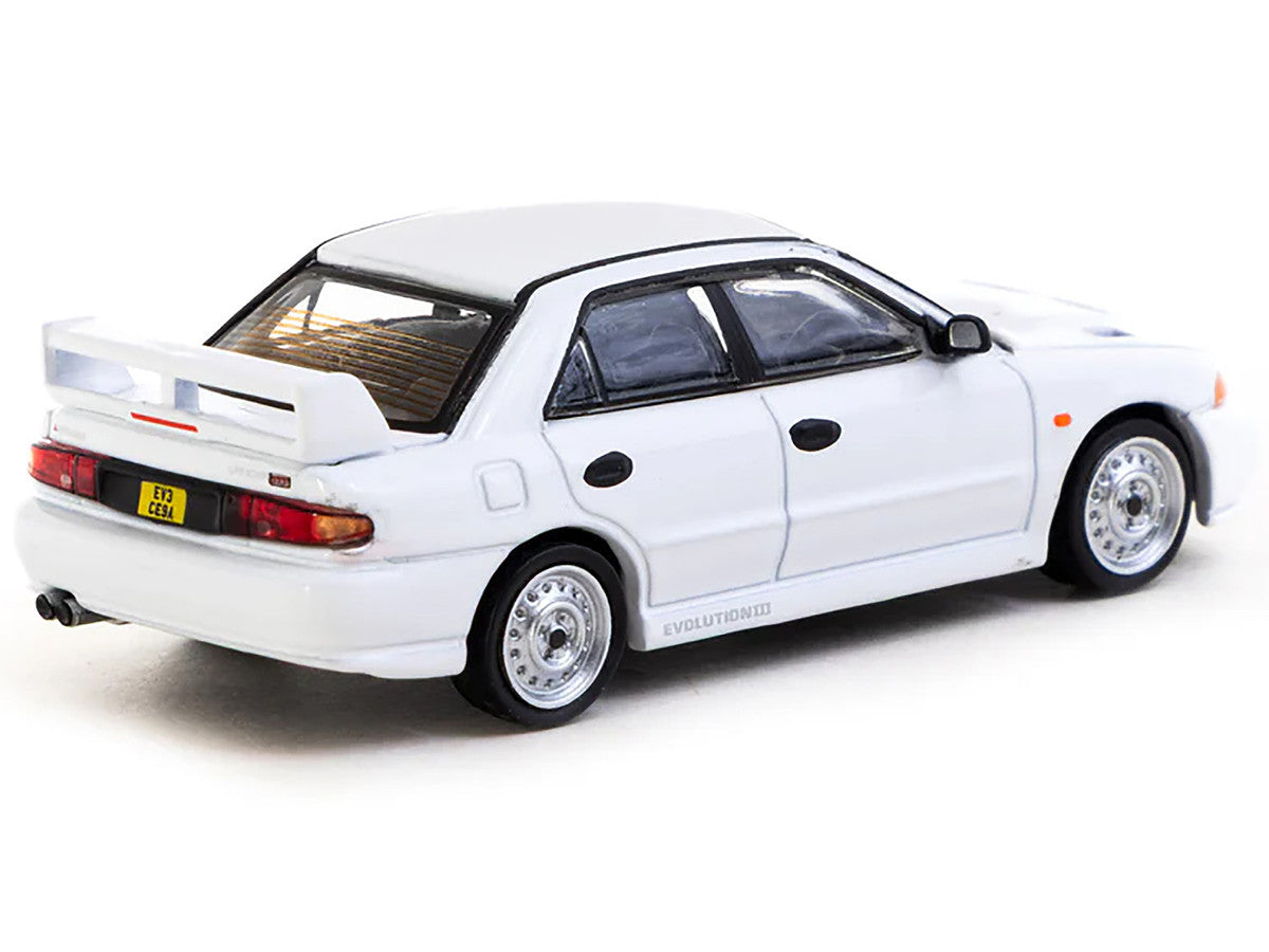 Mitsubishi Lancer RS Evolution III RHD (Right Hand Drive) White "Global64" Series 1/64 Diecast Model by Tarmac Works-0