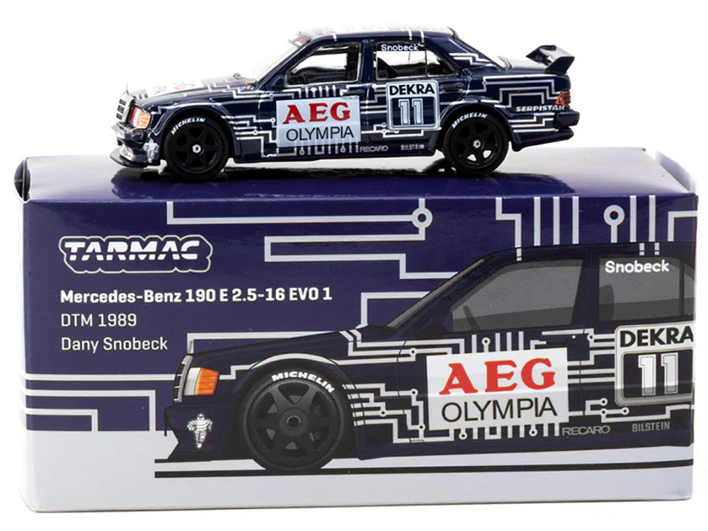 Mercedes-Benz 190 E 2.5-16 EVO 1 #11 Dany Snobeck "Deutsche Tourenwagen Meisterschaft (DTM)" (1989) "Global64" Series 1/64 Diecast Model by Tarmac Works-1