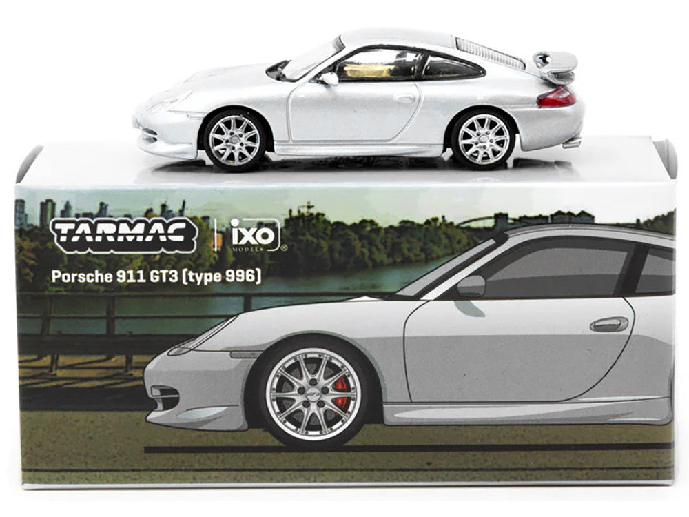 Porsche 911 GT3 (996) Silver Metallic "Global64" Series 1/64 Diecast Model by Tarmac Works-1
