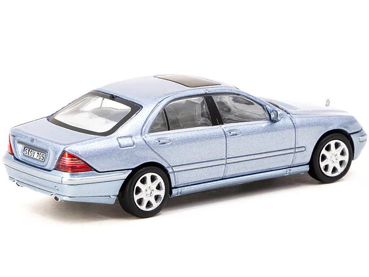 Mercedes-Benz S-Class Horizon Blue Metallic "Global64" Series 1/64 Diecast Model by Tarmac Works-0