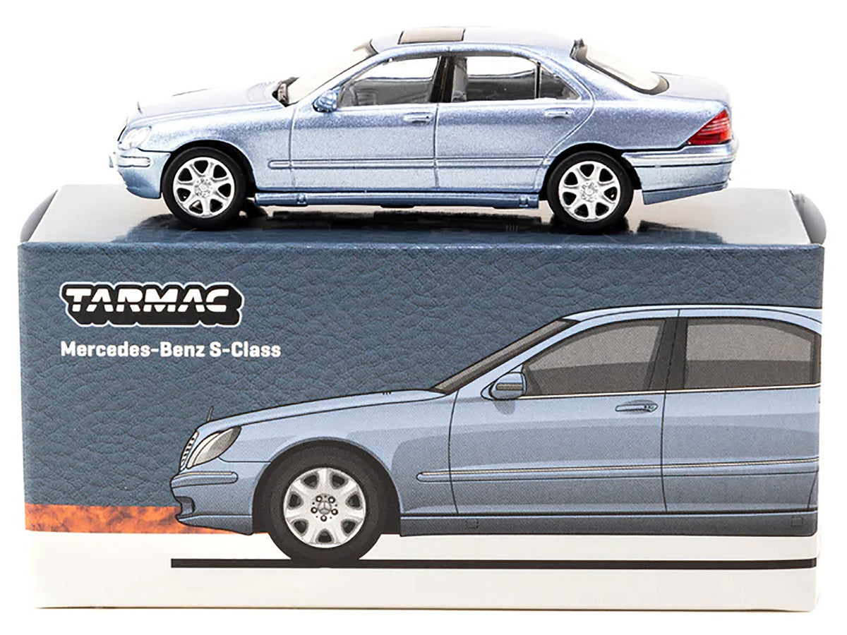 Mercedes-Benz S-Class Horizon Blue Metallic "Global64" Series 1/64 Diecast Model by Tarmac Works-1