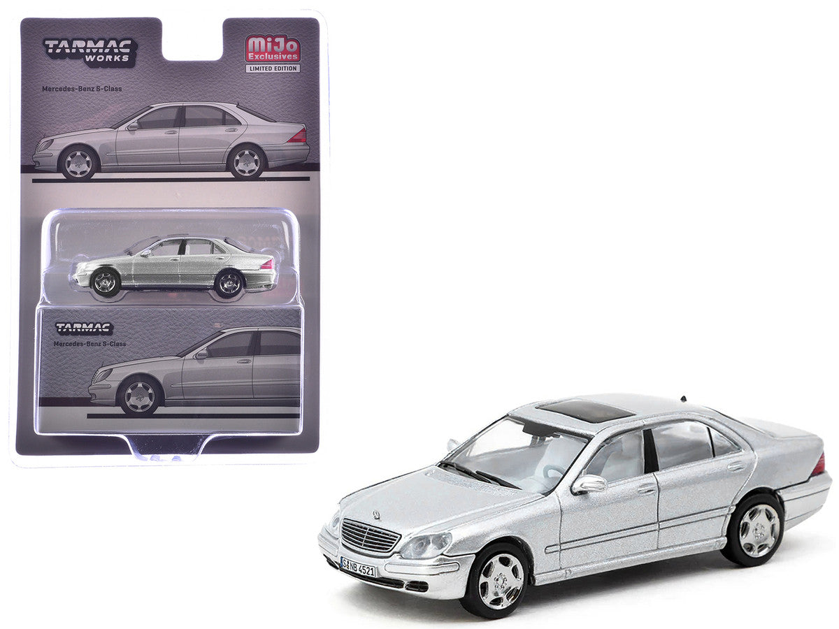 Mercedes-Benz S-Class Brilliant Silver Metallic "Global64" Series 1/64 Diecast Model by Tarmac Works-2