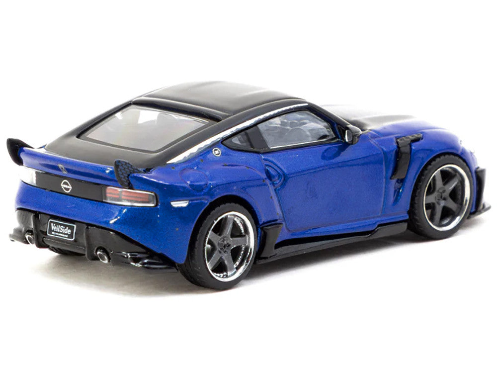 Nissan VeilSide FFZ400 Fairlady Z RHD (Right Hand Drive) Blue Metallic with Black Top "Global64" Series 1/64 Diecast Model by Tarmac Works-0