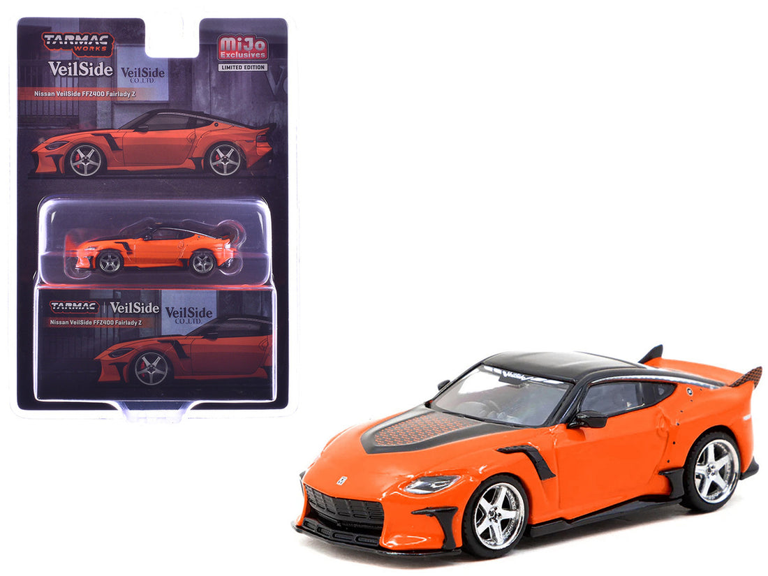 Nissan VeilSide FFZ400 Fairlady Z RHD (Right Hand Drive) Orange with Black Top "Global64" Series 1/64 Diecast Model by Tarmac Works 2