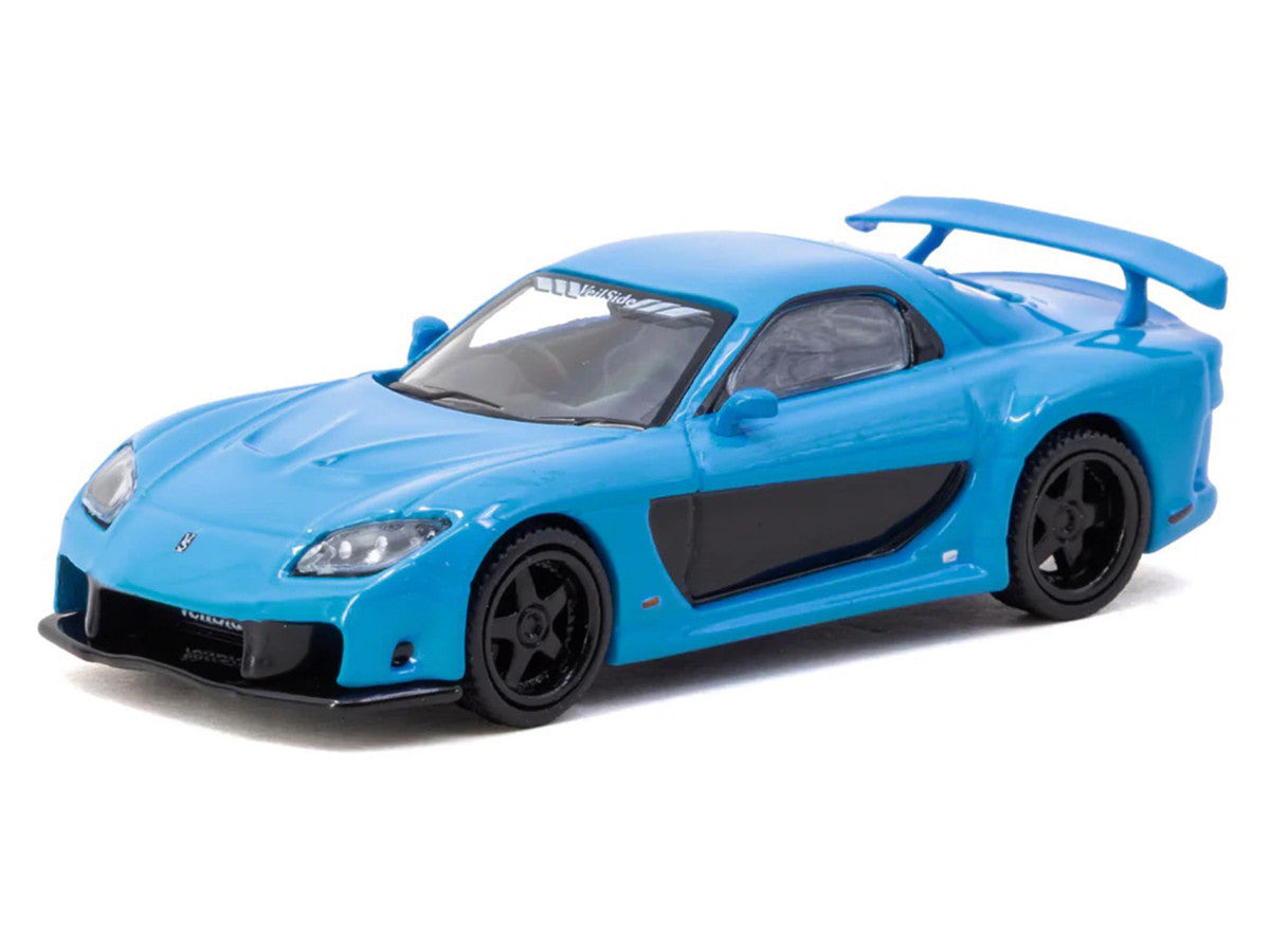 Mazda RX-7 "VeilSide Fortune7" RHD (Right Hand Drive) Blue "Global64" Series 1/64 Diecast Model Car by Tarmac Works